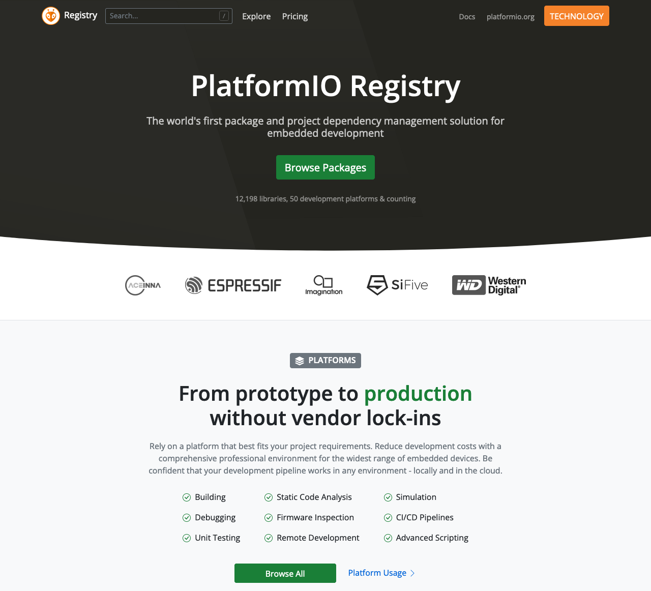 Trusted Package Registry PlatformIO Labs